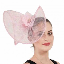 Women's Kentucky Derby hat bow shape sinamay Church hats Wedding Cocktail Tea Party ladies hats and fascinators with mesh veil  Women's Kentucky Derby hat bow shape sinamay Church hats Wedding Cocktail Tea Party ladies hats and fascinators with mesh veil