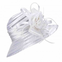 wholesale fashion Women sun hat wide brim kentucky derby hats satin breathable women white churches hats  wholesale fashion Women sun hat wide brim kentucky derby hats satin breathable women white churches hats