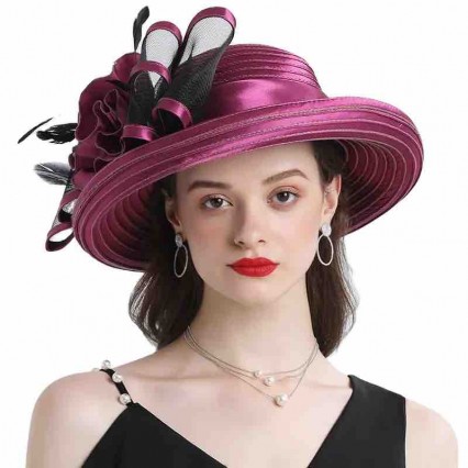 wholesale fashion Women sun hat wide brim Kentucky Derby satin Church wedding Party fascinators and hats ladies fancy hats wholesale fashion Women sun hat wide brim Kentucky Derby satin Church wedding Party fascinators and hats ladies fancy hats