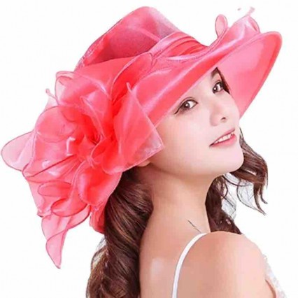 women ladies Church hat Kentucky Derby Dress Cloche sun Hat Fascinator Floral Tea Party Wedding organza hats women ladies Church hat Kentucky Derby Dress Cloche sun Hat Fascinator Floral Tea Party Wedding organza hats