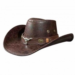 fashion classic men leather western cowboy hat cattlemen leather cowboy hats for men  fashion classic men leather western cowboy hat cattlemen leather cowboy hats for men