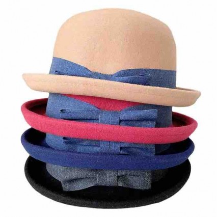 wholesale fashion men women 100% australia wool felt bowler hat derby hat with bowknot formal wool hat winter wholesale fashion men women 100% australia wool felt bowler hat derby hat with bowknot formal wool hat winter
