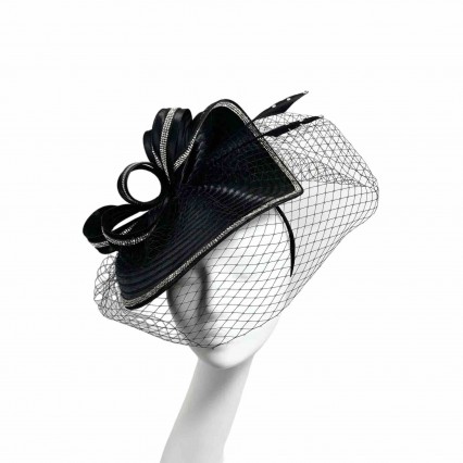 women lady girls satin Flower Feather fascinator hats dress Kentucky Derby Tea Party Headwear with mesh veil women lady girls satin Flower Feather fascinator hats dress Kentucky Derby Tea Party Headwear with mesh veil