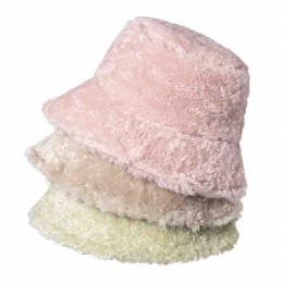 7 colors winter Fuzzy Furry Bucket hats Fluffy Fisherman Cap Teddy Warm Windproof Artificial Fur Bucket Hat for Women