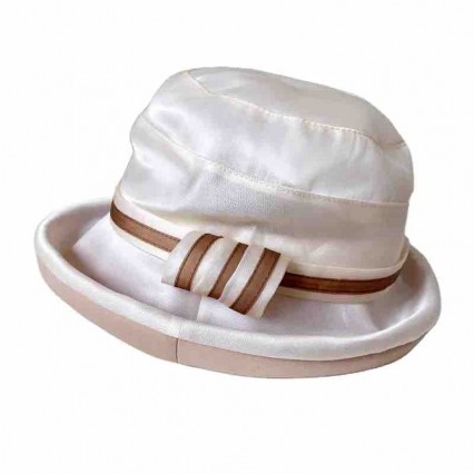 fashion elegant Women ladies breathable packable wider brim floral bowknot silk dress folding bucket hats Travel sun hat fashion elegant Women ladies breathable packable wider brim floral bowknot silk dress folding bucket hats Travel sun hat