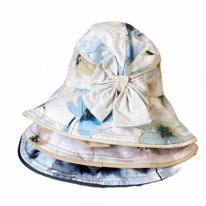 wholesale women ladies breathable floral printed sunscreen hat floppy Fisherman bucket Hats Travel beach sun hat with bowknot wholesale women ladies breathable floral printed sunscreen hat floppy Fisherman bucket Hats Travel beach sun hat with bowknot
