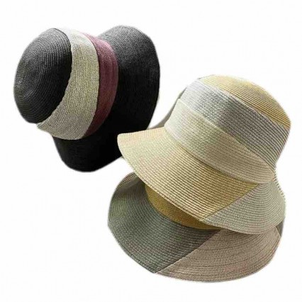 2024 new ladies women Sun Hats packable color block paper Straw wide brim beach hat cloche sunscreen hat for Travel Outdoor 2024 new ladies women Sun Hats packable color block paper Straw wide brim beach hat cloche sunscreen hat for Travel Outdoor