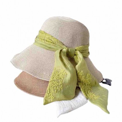 2024 new ladies women Sun Hats paper Straw wide brim beach hat cloche hat with jacquard satin ribbon for Travel Outdoor 2024 new ladies women Sun Hats paper Straw wide brim beach hat cloche hat with jacquard satin ribbon for Travel Outdoor