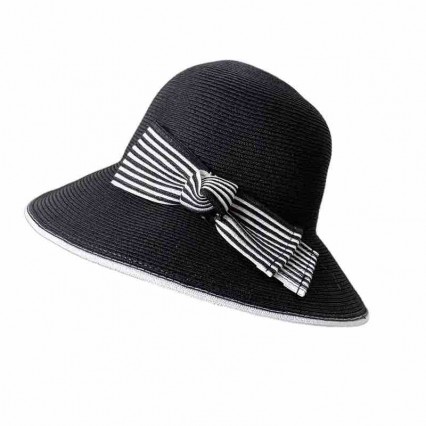 2024 new ladies women Sun Hats paper Straw wide brim beach hat cloche hat with stripe bowknot for Travel Outdoor 2024 new ladies women Sun Hats paper Straw wide brim beach hat cloche hat with stripe bowknot for Travel Outdoor