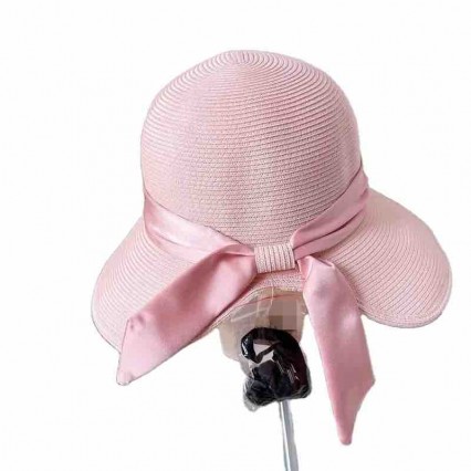 2024 new ladies women Sun Hats paper Straw wide brim split back beach hat cloche hat with satin bowknot for Travel Outdoor 2024 new ladies women Sun Hats paper Straw wide brim split back beach hat cloche hat with satin bowknot for Travel Outdoor
