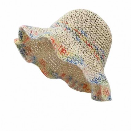 paper straw Bucket Hat Women Handmade Knit crochet ruffle hat Summer Foldable Knitted Bucket Hats for Women Trendy Cute paper straw Bucket Hat Women Handmade Knit crochet ruffle hat Summer Foldable Knitted Bucket Hats for Women Trendy Cute