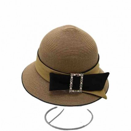2024 new ladies women Sun Hats paper Straw wide brim beach hat for women cloche hat with bowknot for Travel Outdoor 2024 new ladies women Sun Hats paper Straw wide brim beach hat for women cloche hat with bowknot for Travel Outdoor
