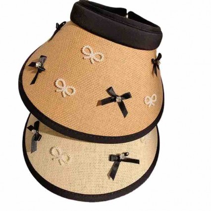 2024 new summer hat for women wide brim UV protection Sun beach Visor hat Tourism sun blocking hats with bowknots 2024 new summer hat for women wide brim UV protection Sun beach Visor hat Tourism sun blocking hats with bowknots