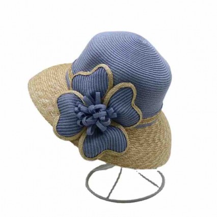 2024 new women Sun Hats paper Straw two tone wide brim beach hat for women cloche hat with flower for Travel Outdoor 2024 new women Sun Hats paper Straw two tone wide brim beach hat for women cloche hat with flower for Travel Outdoor