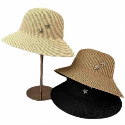 2024 new packable women Sun Hats paper Straw wide brim beach hat for women with stars cloche hat for Travel Outdoor 2024 new packable women Sun Hats paper Straw wide brim beach hat for women with stars cloche hat for Travel Outdoor