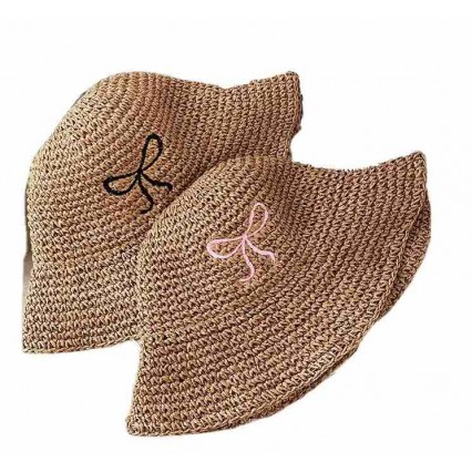 2024 new women Sun Hats paper Straw bowknot embroidery wide brim beach hat for women crochet cloche hat for Travel Outdoor 2024 new women Sun Hats paper Straw bowknot embroidery wide brim beach hat for women crochet cloche hat for Travel Outdoor