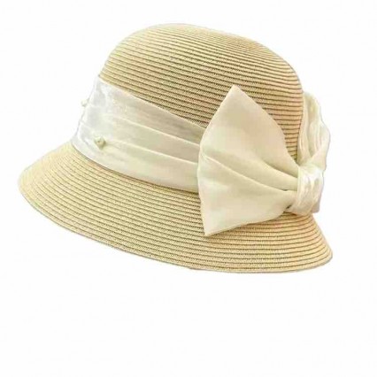 2024 new women Sun Hats paper Straw wide brim beach hat for women with satin bowknot cloche hat for Travel Outdoor 2024 new women Sun Hats paper Straw wide brim beach hat for women with satin bowknot cloche hat for Travel Outdoor