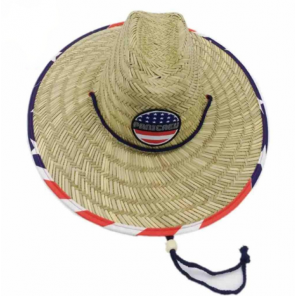 Custom logo patch beach lifeguard hat wide brim quality straw cowboy panama hat custom patch surf hats Custom logo patch beach lifeguard hat wide brim quality straw cowboy panama hat custom patch surf hats