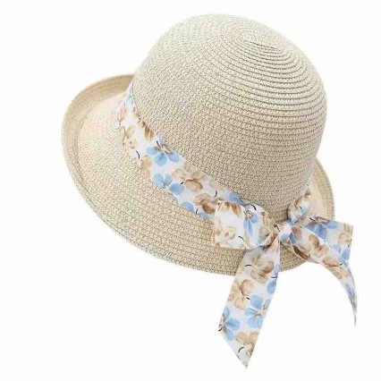 2024 new women Sun Hats paper Straw wide brim beach hat for women with floral bowknot cloche hat for Travel Outdoor 2024 new women Sun Hats paper Straw wide brim beach hat for women with floral bowknot cloche hat for Travel Outdoor