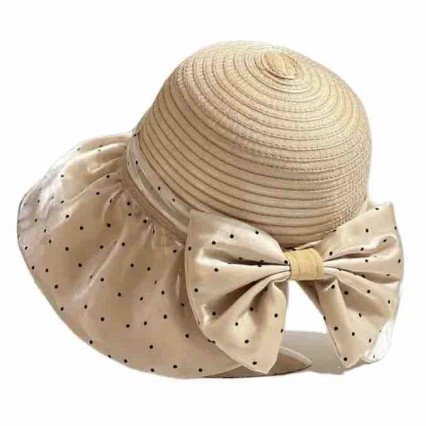 2024 new women Sun Hats paper Straw wide brim beach hat for women with satin bowknot cloche hat for Travel Outdoor 2024 new women Sun Hats paper Straw wide brim beach hat for women with satin bowknot cloche hat for Travel Outdoor