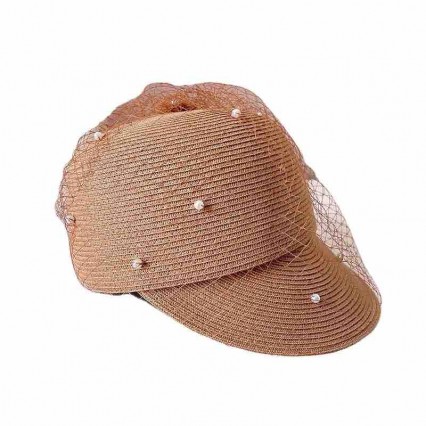 ready to ship spring and summer paper straw beach hat for women baseball cap golf hat Equestrian hats with mesh veil ready to ship spring and summer paper straw beach hat for women baseball cap golf hat Equestrian hats with mesh veil