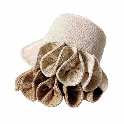 2024 new women Sun Hats paper Straw beach hat for women with flowers cloche hat for Travel Outdoor 2024 new women Sun Hats paper Straw beach hat for women with flowers cloche hat for Travel Outdoor