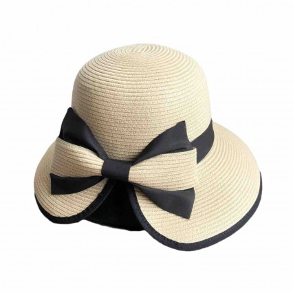 2024 new women Sun Hats paper Straw split back beach hat for women with bowknot cloche hat for Travel Outdoor 2024 new women Sun Hats paper Straw split back beach hat for women with bowknot cloche hat for Travel Outdoor