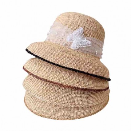 women Sun Hats fringe Wide Brim raffia Straw floppy beach hat for women with pearls butterfly cloche hat for Travel Outdoor women Sun Hats fringe Wide Brim raffia Straw floppy beach hat for women with pearls butterfly cloche hat for Travel Outdoor