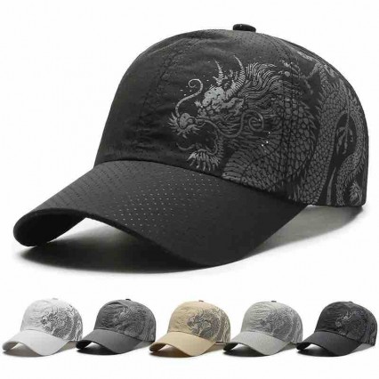 Unisex quick dry golf baseball Cap Mesh Running Outdoor Breathable vented hats laser cut hole perforated printed dragon hat Unisex quick dry golf baseball Cap Mesh Running Outdoor Breathable vented hats laser cut hole perforated printed dragon hat