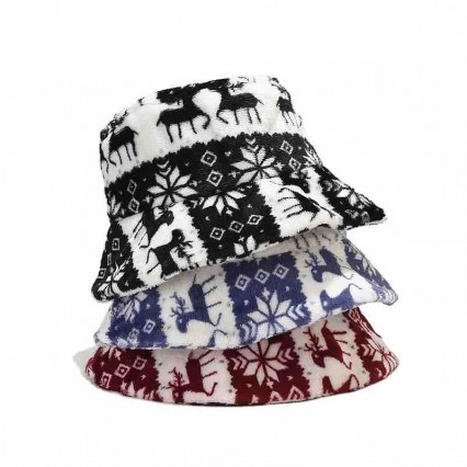 Women Winter faux fur fluffy deer Hat fisherman beanie fuzzy christmas pattern trendy bucket hats Women Winter faux fur fluffy deer Hat fisherman beanie fuzzy christmas pattern trendy bucket hats