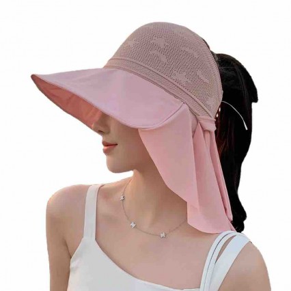 new Womens Sun Hats UPF 50+ Wide Brim and Ponytail Hole Hiking Safari Hat with Neck Flap pink sun hat new Womens Sun Hats UPF 50+ Wide Brim and Ponytail Hole Hiking Safari Hat with Neck Flap pink sun hat