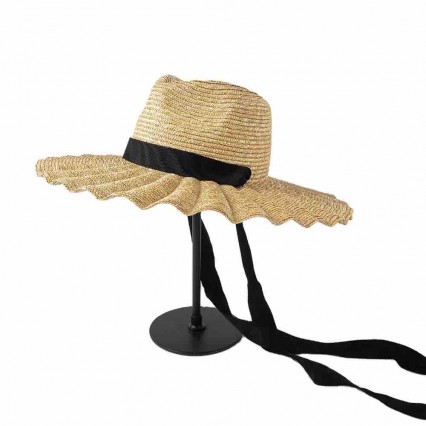 2023 new fashion chic women beach hat wheat Straw fedora Hats Upf50+ UV protection women wide brim straw hat with ribbon 2023 new fashion chic women beach hat wheat Straw fedora Hats Upf50+ UV protection women wide brim straw hat with ribbon