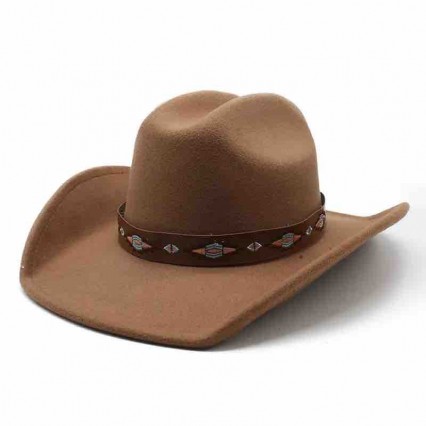 fashion classic men women cowgirl hats western cattlemen felt wide brim sombreros cowboy hat with embroidery leather belt fashion classic men women cowgirl hats western cattlemen felt wide brim sombreros cowboy hat with embroidery leather belt