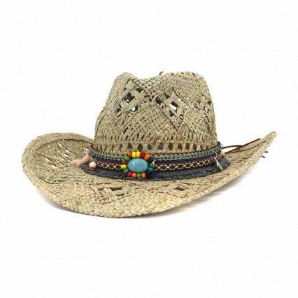 fashion cowboy hats for women salt grass seagrass hand woven western straw cowboy hat cowgirl sun hat with Beaded fashion cowboy hats for women salt grass seagrass hand woven western straw cowboy hat cowgirl sun hat with Beaded