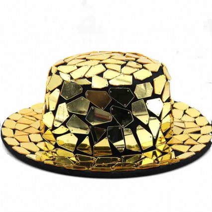 new fashion chic men women Metal patches Flat Top boater hat Wide Brim boater jazz Fedora Hats for party club new fashion chic men women Metal patches Flat Top boater hat Wide Brim boater jazz Fedora Hats for party club
