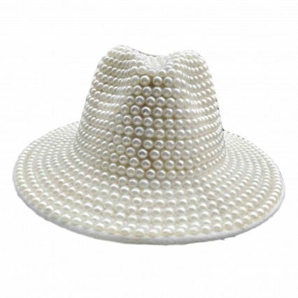 new fashion chic women white fedora hat gentleman panama trilby jazz fedora hats with pearls new fashion chic women white fedora hat gentleman panama trilby jazz fedora hats with pearls