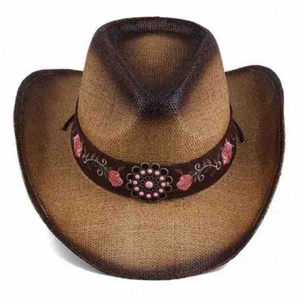 Flowers cowboy hat embroidery Sun Hats For Women Western Straw Cowboy Cap Elegant Cowgirl Vintage Sombrero Caps Summer Beach Hat Flowers cowboy hat embroidery Sun Hats For Women Western Straw Cowboy Cap Elegant Cowgirl Vintage Sombrero Caps Summer Beach Hat