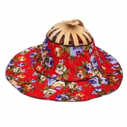 ready to ship Chinese Bamboo Cloth Hand Held Painted Floral Bamboo Folding Fan Hat for travel hiking ready to ship Chinese Bamboo Cloth Hand Held Painted Floral Bamboo Folding Fan Hat for travel hiking