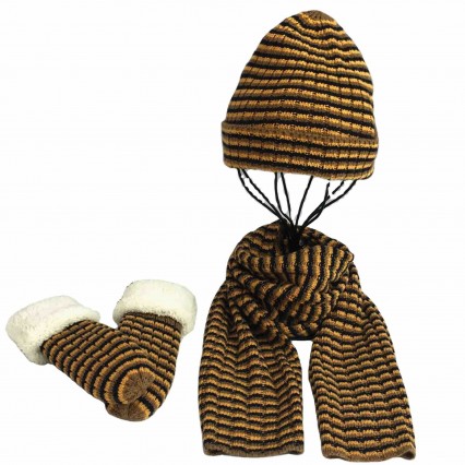 ready to ship kids wool blended thickness stripe Knitted beanie hat cap winter hat set woman scarf and glove sets ready to ship kids wool blended thickness stripe Knitted beanie hat cap winter hat set woman scarf and glove sets