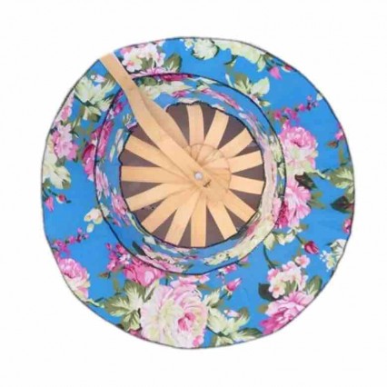 women Portable Foldable chinese hats bamboo Frame Floral Printed Hand Fan Sunhat Hat, (Random Color) - a hand fan,also women Portable Foldable chinese hats bamboo Frame Floral Printed Hand Fan Sunhat Hat, (Random Color) - a hand fan,also
