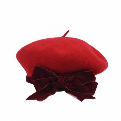fashion chic Women lady girls white black red wool french beret dress Hat with velvet bowknot artist painter fall hats women fashion chic Women lady girls white black red wool french beret dress Hat with velvet bowknot artist painter fall hats women
