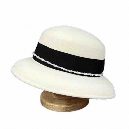 Fashion women 100% australian wool felt hat bowler bucket hat pearls church dress cloche fedora womens winter hats 2023 Fashion women 100% australian wool felt hat bowler bucket hat pearls church dress cloche fedora womens winter hats 2023