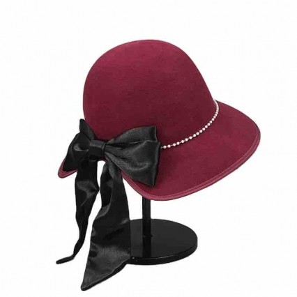 Fashion women 100% australian wool felt hat bowler derby hat bowknot church dress cloche fedora womens winter hats 2023 Fashion women 100% australian wool felt hat bowler derby hat bowknot church dress cloche fedora womens winter hats 2023