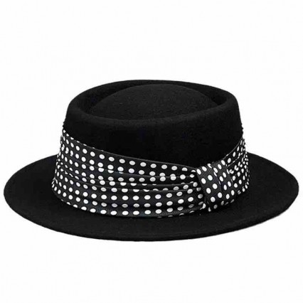 Fashion women 100% australian wool felt hat bowler derby hat polka dot church dress cloche fedora womens winter hats 2023 Fashion women 100% australian wool felt hat bowler derby hat polka dot church dress cloche fedora womens winter hats 2023
