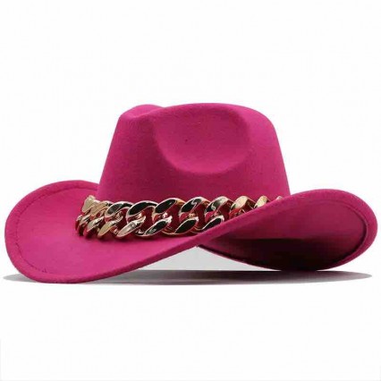 fashion women unisex 11 colors felt cowgirl hat women's western cattlemen womens cowboy hats with metal chain fashion women unisex 11 colors felt cowgirl hat women's western cattlemen womens cowboy hats with metal chain