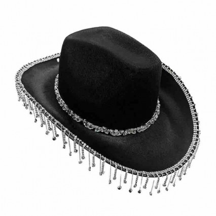 Rhinestone Bride Cowgirl Hat Bling Diamond glitter Fringe Cowboy Hat Bride to be for Bachelorette Parties, Engagement Party Rhinestone Bride Cowgirl Hat Bling Diamond glitter Fringe Cowboy Hat Bride to be for Bachelorette Parties, Engagement Party
