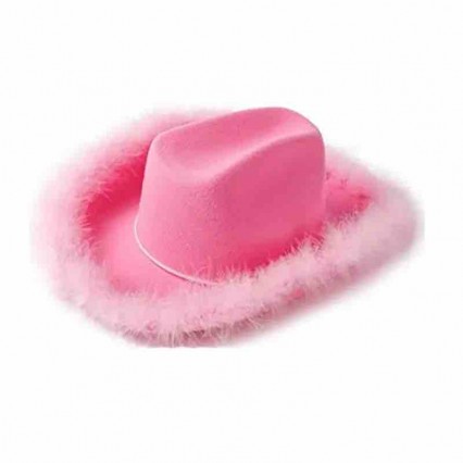 women Cowgirl Hat with Feather Boa and Teens Girls Bachelorette cowboy hats party Costume Party custom hats pink women Cowgirl Hat with Feather Boa and Teens Girls Bachelorette cowboy hats party Costume Party custom hats pink