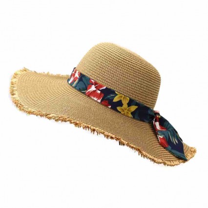 2024 new UPF50 beach hats for women summer straw female paper straw wide brim womens dress hats with floral ribbon 2024 new UPF50 beach hats for women summer straw female paper straw wide brim womens dress hats with floral ribbon