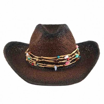 fashion chic womens ethic brown printed paper Straw cattleman cowboy hats beach UPF 50+UV protection sun hat cowgirl hat fashion chic womens ethic brown printed paper Straw cattleman cowboy hats beach UPF 50+UV protection sun hat cowgirl hat