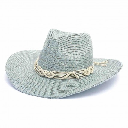 fashion summer handmade crochet cowboy hat womens cowgirl hats summer cowboy hats with sequins